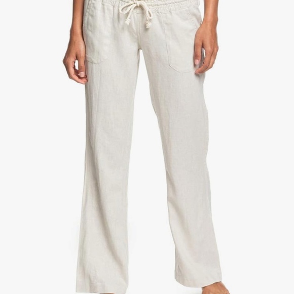 Women’s Roxy white linen pants - Picture 1 of 6